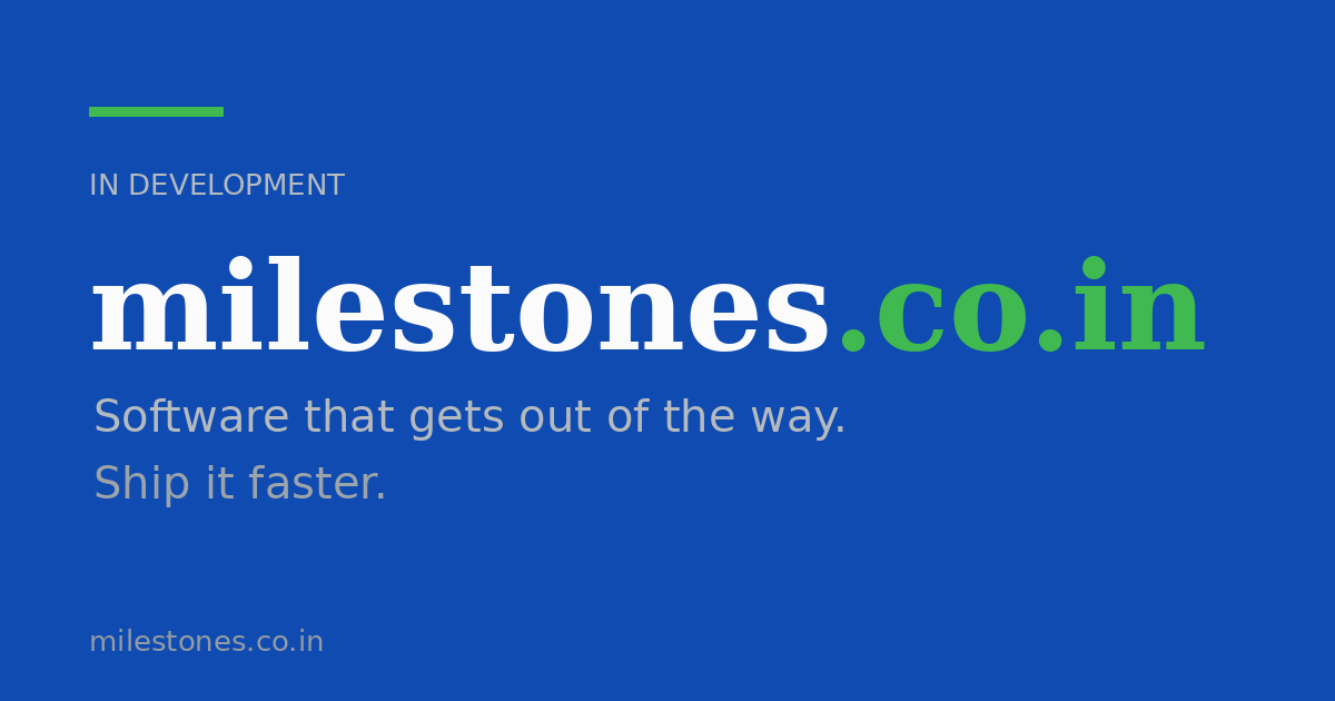Link preview image for milestones.co.in